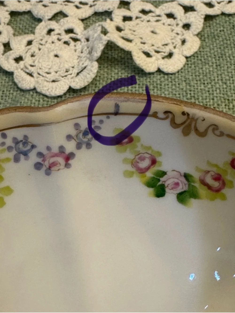 Collectible Vintage Nippon Porcelain-like Footed White Bowl